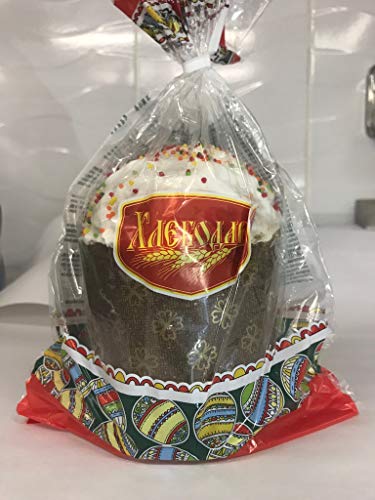 Osterbrot - Kulich mit Rosinen und Kandierten Früchten im Geschenkbeutel - 300g von Hlebodar