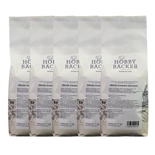 Hobbybäcker Backmischung für Elsässer Brötchen, 5kg Vorratspackung von Hobby BÄCKER