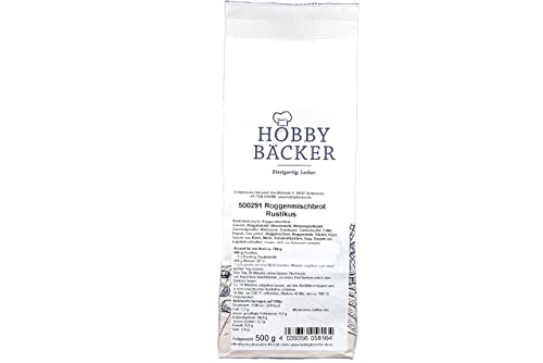 Hobbybäcker Brotbackmischung für Roggenmischbrot Rustikus, 500g, ergibt 1 Brote von Hobby BÄCKER