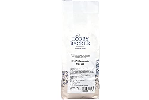 Hobbybäcker - Dinkelmehl Type 630 (1 kg), Hochwertiges Mehl zum Backen von Bötchen, Brot und Kuchen von Hobby BÄCKER