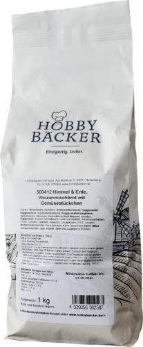 Hobbybäcker - "Himmel & Erde" Weizenmischbrot mit Gemüsestückchen - Brotbackmischung zum Aufbacken (1 kg) von Hobby BÄCKER