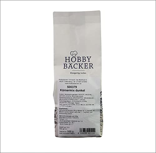 Hobbybäcker - Körnermischung für Brot (500 g) - Dunkler Körnermix zum Backen - Einfache Anwendung von Hobby BÄCKER