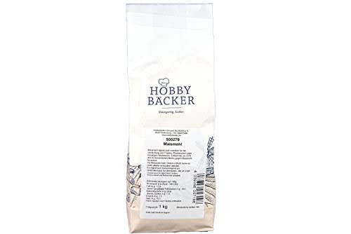 Hobbybäcker Maismehl (1 kg) glutenfrei, gelb, ideal zum Mischen mit anderen Mehlarten, für Nachos, Tortillas und mehr von Hobby BÄCKER