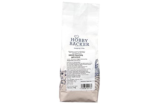 Hobbybäcker Sauerteigpulver trocken (1 kg), Roggenvollkornsauerteig für selbstgebackenes Brot, Sofort anwendbar von Hobby BÄCKER