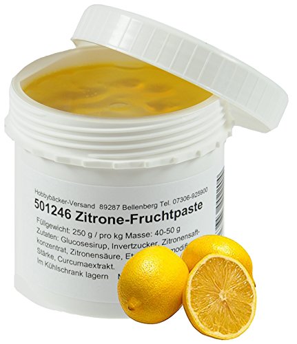 Hobbybäcker Zitronen-Fruchtpaste, Zum Verfeinern von Eis, Pralinen, Desserts & Tortencremes, Fruchtig & Frisch, 250g von Hobby BÄCKER