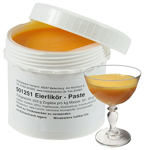 Hobbybäcker.de Eierlikör-Paste ► Zum Verfeinern von Eis, Pralinen, Desserts & Tortencremes, mildes Eierlikör-Aroma, 220g von Hobby BÄCKER