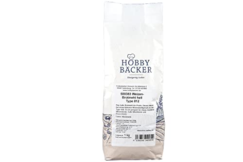 Weizen-Brotmehl hell Type 812 1 kg von Hobby BÄCKER