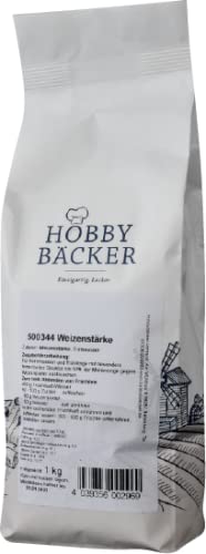 Hobbybäcker - Weizenstärke (1 kg) - Weizenpuder zum Backen - Für Kuchen, als Soßenbinder und zum Verfeinern von Teig von Hobbybäcker.de