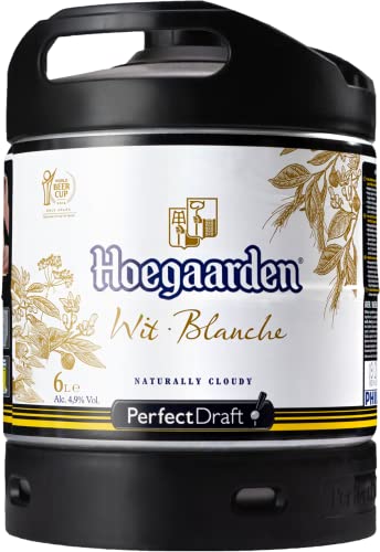 Hoegaarden Wit, Naturtrübes Weißbier aus Belgien, Perfect Draft (1 x 6l) MEHRWEG Fassbier von Hoegaarden