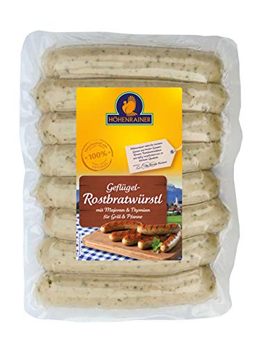 Höhenrainer Geflügel-Rostbratwürstl, 8 Stück von Höhenrainer Delikatessen GmbH