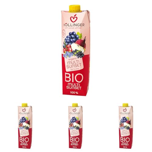 Höllinger BIO Multi Sunset, 1000 ml (Packung mit 4) von Höllinger