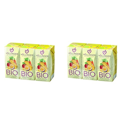 Höllinger Bio Schulsaft Multi Sunrise 24x200ml (Packung mit 2) von Höllinger