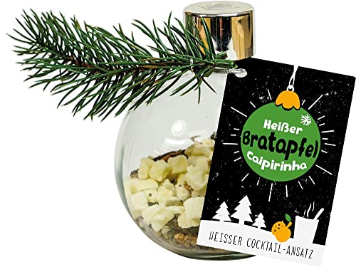 Hof Löbke Heißer Bratapfel-Caipirinha Cocktail-Ansatz in toller Weihnachtskugel von Hof Löbke