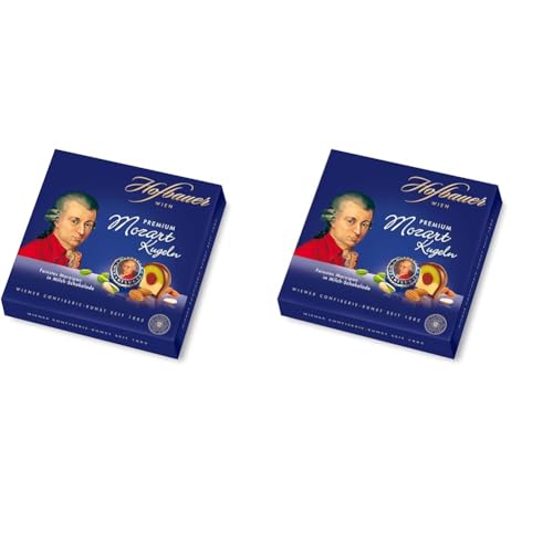 Hofbauer Wien, Mozartkugeln 200 g, Milchschokolade (Packung mit 2) von Hofbauer Wien