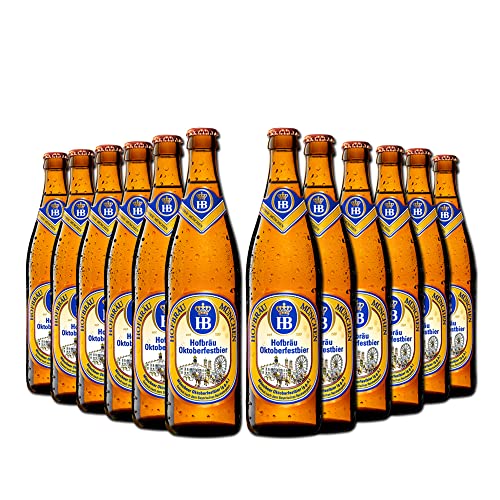 12er Hofbräu Oktoberfestbier Paket | Bestes Bier zum Oktoberfest | Oktoberfest Geschenkpaket von Hofbräu