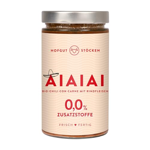 Hofgut Stöcken | Bio-Chili con Carne vom Testsieger | Bio-Fertiggericht im Glas | ohne Zusatzstoffe (620ml) von Hofgut Stöcken