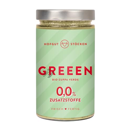 Hofgut Stöcken | Greeen Bio-Zuppa Verde GREEEN | Grüne Gemüsesuppe mit Spinat & Brokkoli | Vegan & ohne Zusatzstoffe (620ml, Spinat & Brokkoli) von Hofgut Stöcken