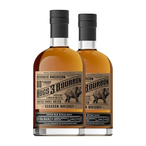 Whisky Bourbon Hogs 3 Reserve 70 cl (Karton mit 2 Flaschen von 70 cl) von Hogs 3