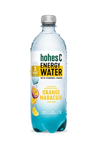 Hohes C Energy Water Orange Maracuja (1 x 750ml) – Mehr Energie mit Vitamin C, B6 & B12 + Guarana – nur 3kcal/100ml, vegan, ohne Zucker von Hohes C