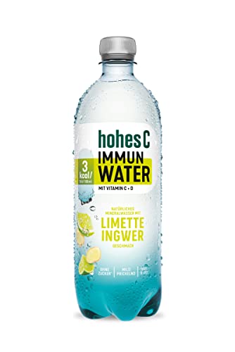 Hohes C Immun Water Limette Ingwer (1 x 750ml) – Für dein Immunsystem mit Vitamin C & D – nur 3kcal/100ml, vegan, ohne Zucker von Hohes C