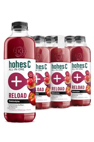 hohes C ALL-IN-ONE Reload (6x 850ml), Mehrfruchtsaft aus Fruchtsaftkonzentraten (Cranberry, Maracuja, Aronia), vitaminreich, ohne Zuckerzusatz & Süßungsmittel, ohne künstliche Aromen, vegan von Hohes C