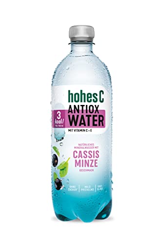 hohes C Antiox Water Cassis Minze (1 x 750ml) – Für deinen Zellschutz mit Vitamin C & E – nur 3kcal/100ml, vegan, ohne Zucker von Hohes C