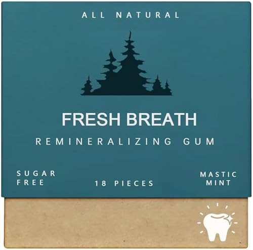 Underbrush Remineralizing Gum | Underbrush Remineralizing Chewing Gum,Organic Mastic Mint Miracle and Cinnamon Gum CubesRemineralizing Chewing Gum,Sugar-Free Long Lasting Chewing Gum (Blue) von Holibao