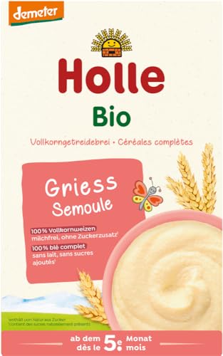 Bio-Vollkorngetreidebrei Griess 12 x 250 gr von Holle