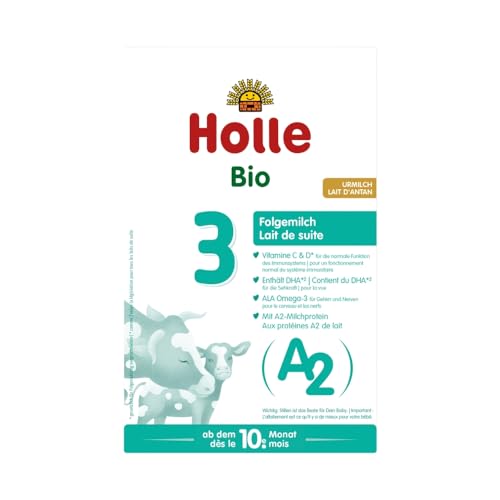 HOLLE BABYFOOD: Bio A2 Folgemilch - 3 Karton 400g (10er Pack) von Holle