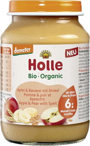 Holle Bio Apfel & Banane, mit Dinkel, ab dem 6. Monat, 12 x 190 g von Holle