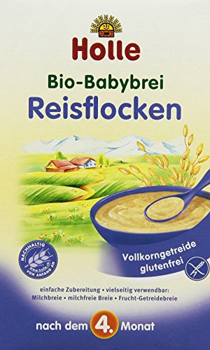 Holle Bio-Babybrei Reisflocken, 3er Pack (3 x 250 g) von Holle