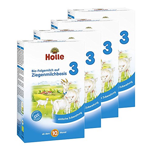 Holle Bio Folgemilch 3, auf Ziegenmilchbasis, 4er Pack (4 x 400g) von Holle