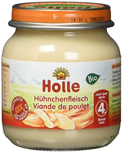 Holle Bio Hühnchenfleisch, 6er Pack (6 x 125 g) von Holle