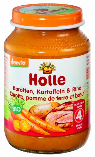 Holle Bio Karotten, Kartoffeln & Rind (6 x 190 g) von Holle