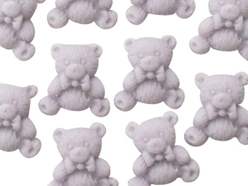 12 handgemachte Große Teddybären aus Zucker: Lila / Lilac von Holly Cupcakes