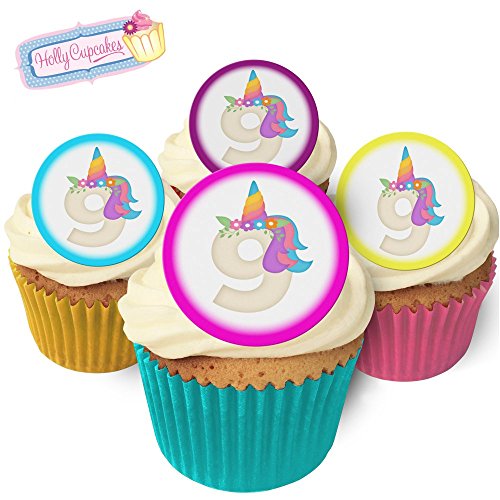 24 Wunderschöne essbare Kuchendekorationen: Einhorn Nr. 9 / Unicorn Number 9 von Holly Cupcakes