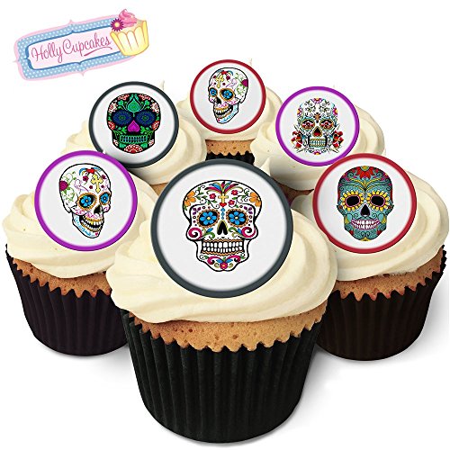 24 Wunderschöne essbare Kuchendekorationen: Tag der Toten / Día de Muertos / Day of the Dead von Holly Cupcakes