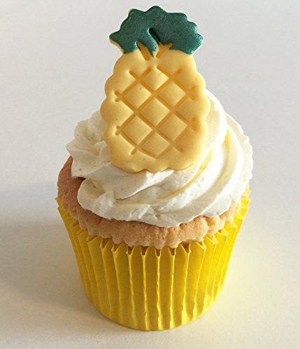 6 Handgemachte Kuchendekorationen aus Zucker: Ananas / 6 Sugar Pineapples von Holly Cupcakes