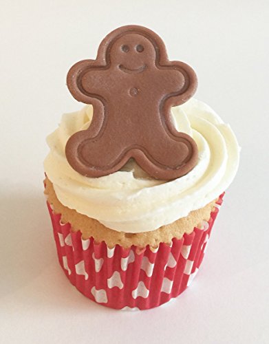 6 Handgemachte Kuchendekorationen aus Zucker: Lebkuchenmann / Gingerbread Men von Holly Cupcakes