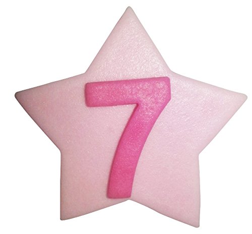 Handgemachte 6cm Sterne mit Zahlen aus Zucker: 7 von Holly Cupcakes