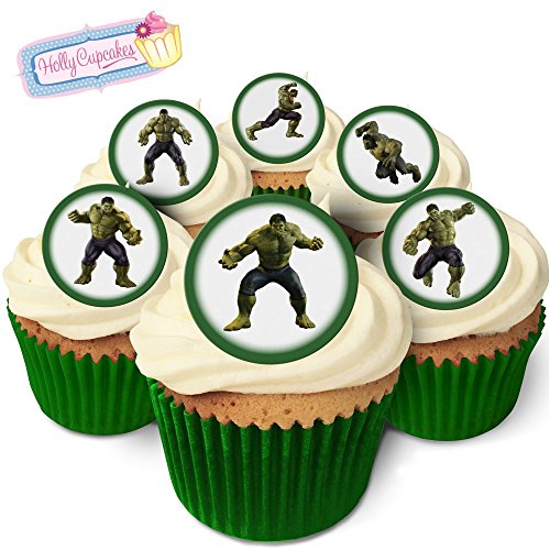 Holly Cupcakes 24 Wunderschöne essbare Kuchendekorationen: Hulk/The Hulk von Holly Cupcakes