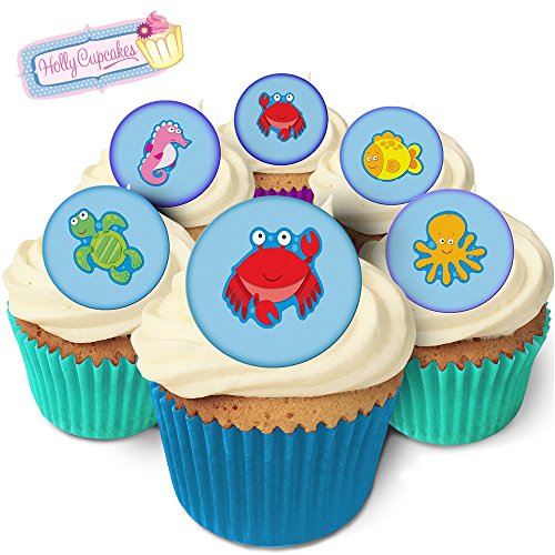 Holly Cupcakes 24 Wunderschöne essbare Kuchendekorationen: Meerestiere / 24 Edible Decorations: Sea Animals von Holly Cupcakes