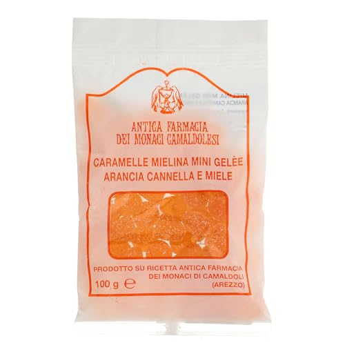 Mini-Gelee Bonbons Orange, Zimt und Honig, 100 g, Kloster Camaldoli von Holyart