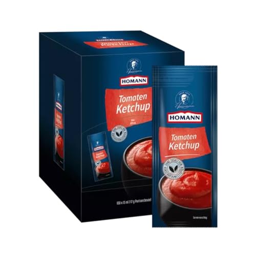 Homann Tomaten Ketchup Tomatig fruchtig mit Tomatenmarkanteil100x15ml von Homann