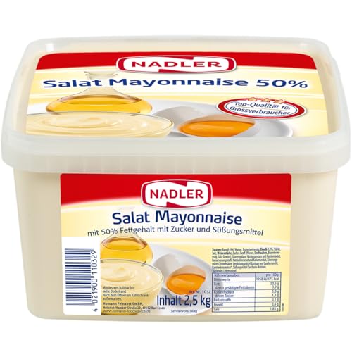 Nadler Salat Mayonnaise 50% Pflanzenöl 2,5 kg von Homann