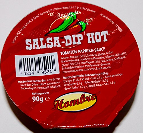 Hombre Salsa-Dip hot 4x90g von Hombre Salsa Dip