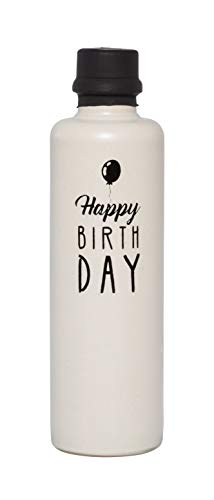 Home by Berner: Tonflasche Happy Birthday gefüllt mit Duftende Heimat Likör 0,2l, 18% vol, ORIGINAL-PREIS 15,95 € von Home by Berner