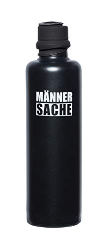 Home by Berner: Tonflasche Männersache gefüllt mit Williams Christ Birnenbrand 0,2l, 40% vol, ORIGINAL-PREIS 17,95 € von Home by Berner