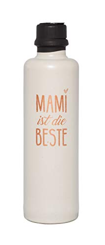 Home by Berner: Tonflasche Mami ist die Beste gefüllt mit schwarzer Johannisbeerlikör 0,2l, 20% vol, ORIGINAL-PREIS 15,95 € von Home by Berner