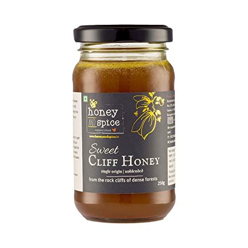 Honey and Spice Cliff Honey Sweet Raw Natural Wild Honey | Harvested from Forests of Chhattisgarh In Collaboration with WWF Using Sustainable Honey Harvesting | 250 Gm von Honey and Spice